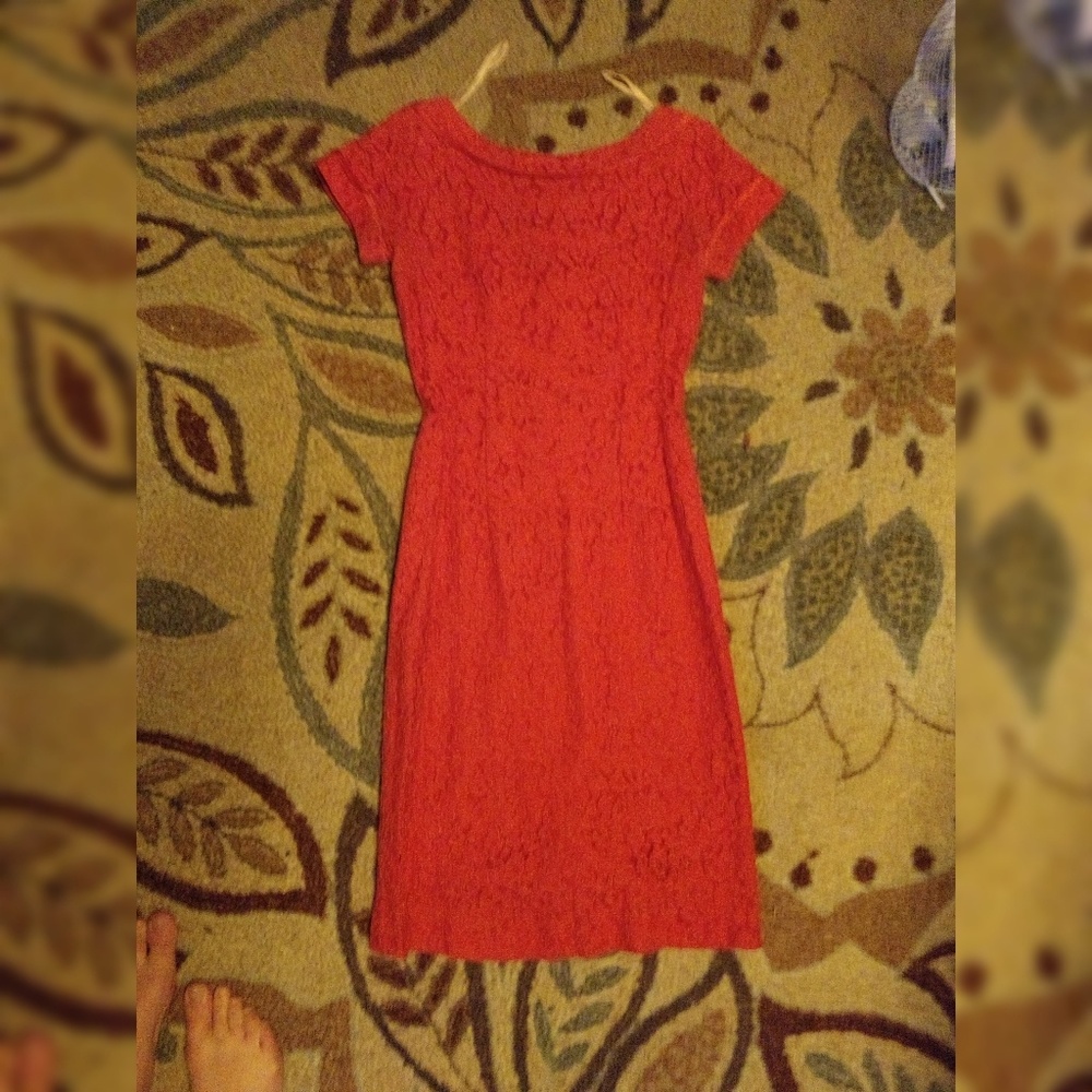 Vintage Jonathan Logan Red Lace Pen-Up Dress
